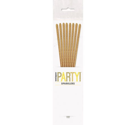 7in Gold Sparklers Pack of 8