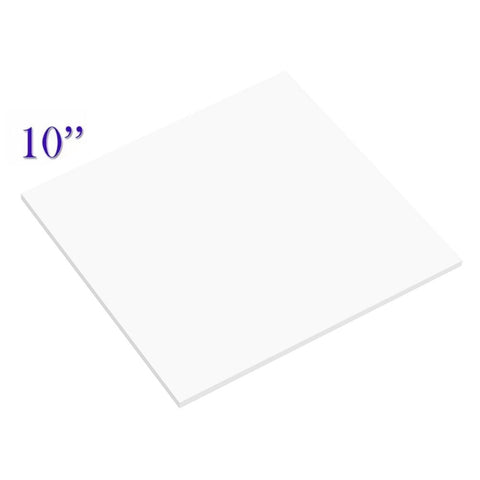 10" Square Masonite Boards - White 3MM  (Pack of 5)