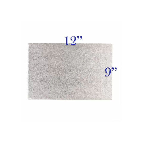 12 x 9 Rectangle Silver Hardboard - Pack of 10