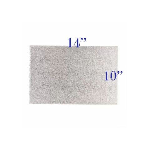 14 x 10 Rectangle Silver Hardboard - Pack of 10