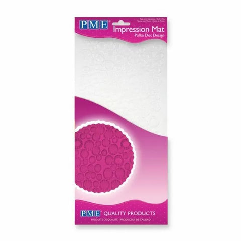 PME Polka Dot Impression Mat - Pink