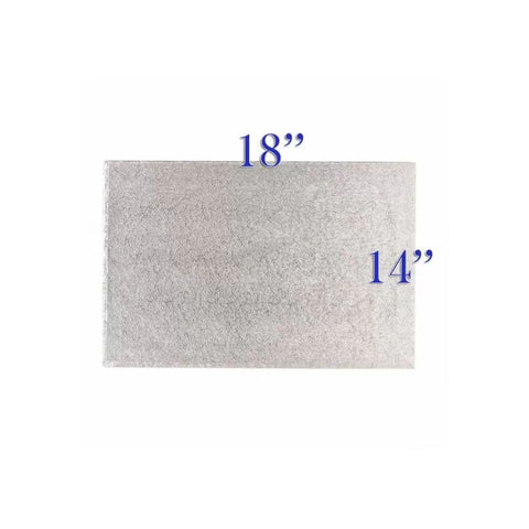 18 x 14 Rectangle Silver Hardboard - Pack of 10