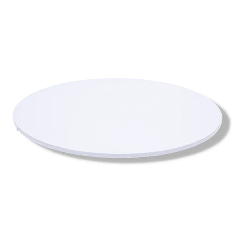 14" Glossy White Round Premium Masonite (MDF) Cake Board Drum 3mm