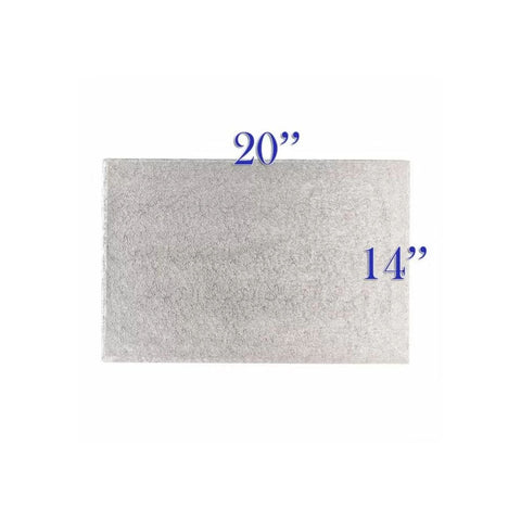 20 x 14 Rectangle Silver Hardboard - Pack of 10
