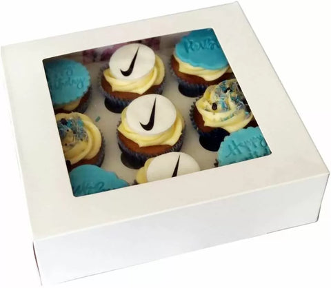 Standard Window White Cupcake Box Holds 9 - (Pack of 25)