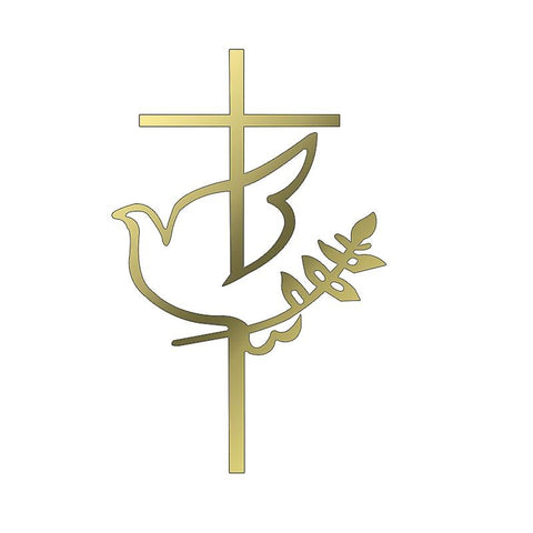 Communion Dove - Cross - Branch  Cake topper