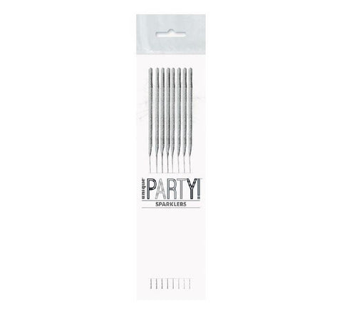 7in Silver Sparklers pack of 8