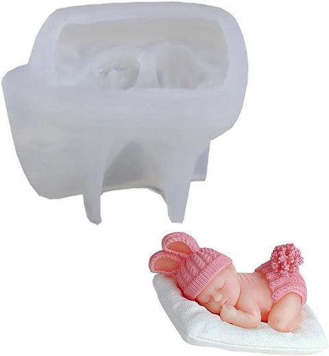 3D Sleeping Baby Silicone Mold