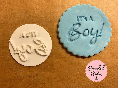 Branded Bakes - It's a Boy Fondant Stamp