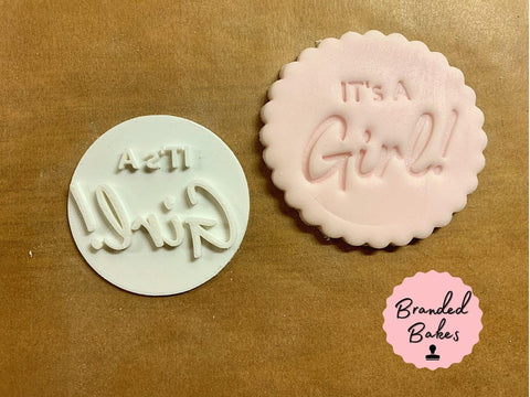 Branded Bakes - It's a Girl Fondant Stamp