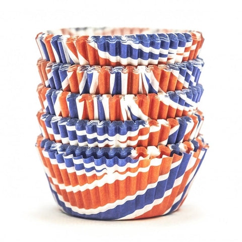 Paper Baking Cases - Mini, Patriotic Swirls Pk/100