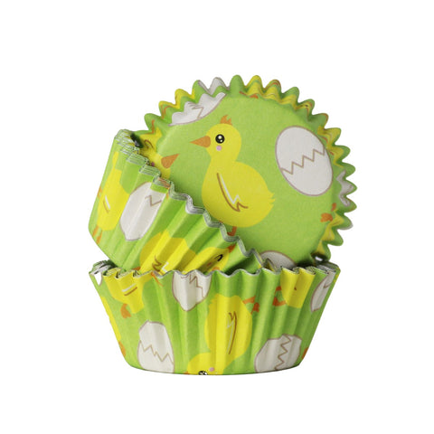 #Cupcake Cases Foil Lined  Easter Chicks Pk/30