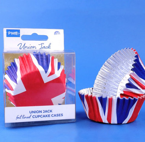Union Jack Foil Lined Cupcake Cases (Pack of 30)