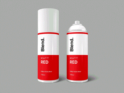Blend. Matt Red Optimum Edible Food Colouring Spray-100ml