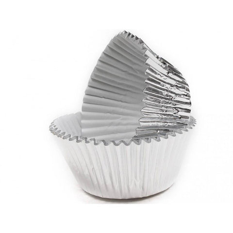 Large Silver Foil Cupcake Cases - Pack of 50