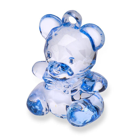 Acrylic Teddy Bear Blue H:4.5cm