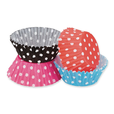 Pink/White Polka Dot Cupcake Cases - Pack of 100 -