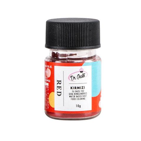 Dr Gusto Water Based Dust Food Colour 10g Red