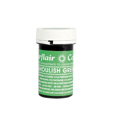 Sugarflair Spectral Paste Colour - Ghoulish Green 25g - SUGARSHACK