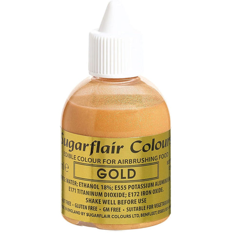 Sugarflair Airbrush Colour - Glitter Gold 60ml