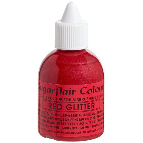 Sugarflair Airbrush Colour - Glitter Red 60ml