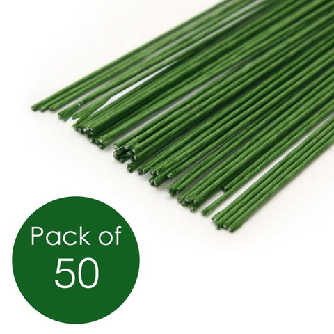Flower Wire 32 Gauge - Dark Green - Pack of 50