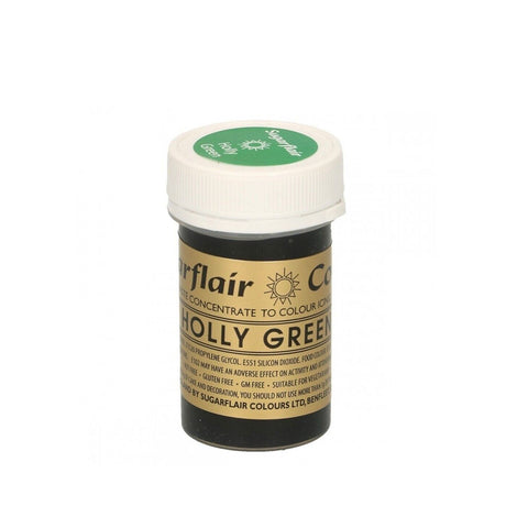 Sugarflair Spectral Paste Colour - Holly Green 25g - SUGARSHACK