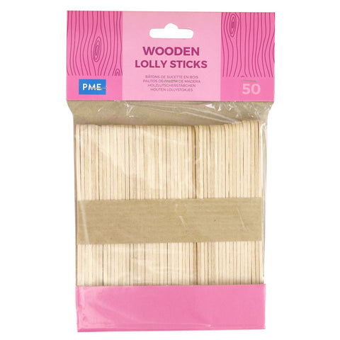 Wooden Lolly Sticks (Pack of 50)