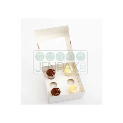 Mini Window White Cupcake Box Holds 6 - (Pack of 25)