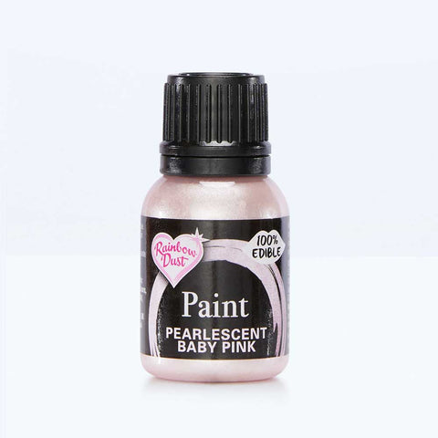 Rainbow Dust Metallic Food Paint 25ml Pearlescent Baby Pink
