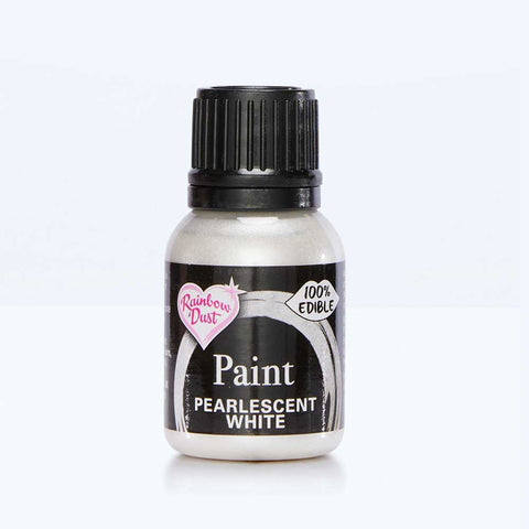 Rainbow Dust Metallic Food Paint 25ml Pearlescent White