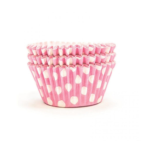 Pink Polka Dot Cupcake Cases - Pack of 36