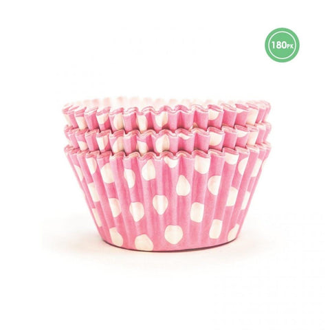Pink Polka Dot Cupcake Cases - Pack of 180