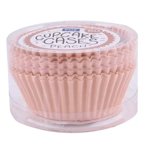 Paper Cupcake Cases - Pack of 60: Peach
