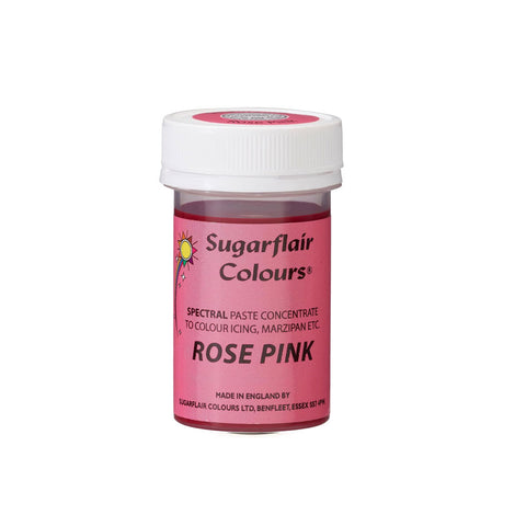 Sugarflair Spectral Paste Colour - Rose Pink 25g - SUGARSHACK