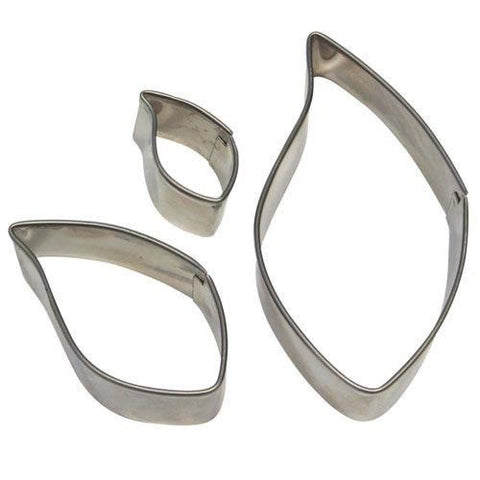 PME Stainless Steel Cutters - Leaf, Set of 3 []