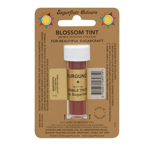 Sugarflair Blossom Tint Dusting Colour - Burgundy 7ml