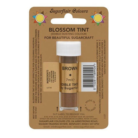 Sugarflair Blossom Tint Dusting Colour - Nutkin Brown 7ml