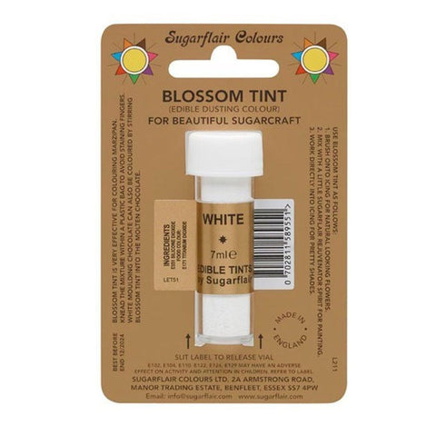 Sugarflair Blossom Tint Dusting Colour - White 7ml