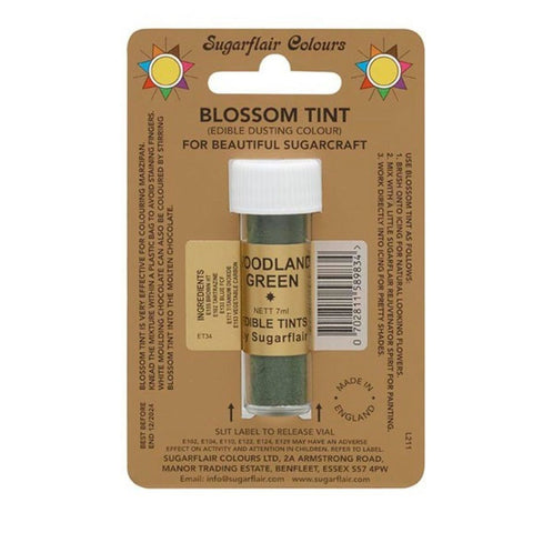 Sugarflair Blossom Tint Dusting Colour - Woodland Green 7ml