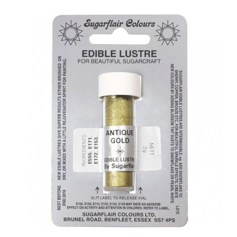 Sugarflair Edible Lustre - Antique Gold 2g