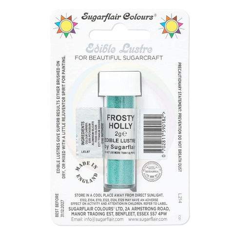 Sugarflair Edible Lustre - Frosty Holly 2g