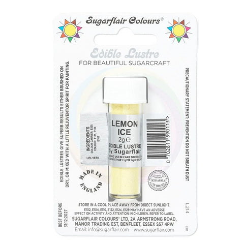 Sugarflair Edible Lustre - Lemon Ice 2g