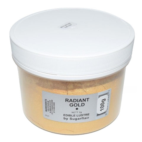 Sugarflair Edible Lustre - Radiant Gold Bulk 100g