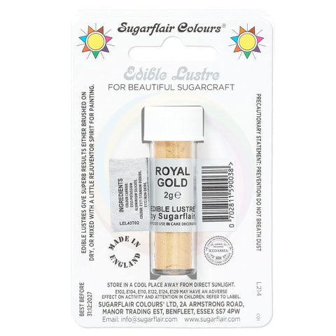 Sugarflair Edible Lustre - Royal Gold 2g