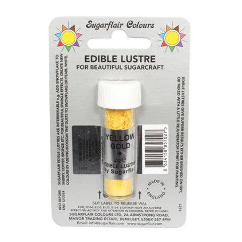 Sugarflair Edible Lustre - Yellow Gold 2g