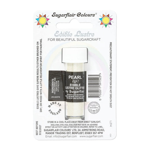 Sugarflair Edible Lustre Glitter - Pearl 2g