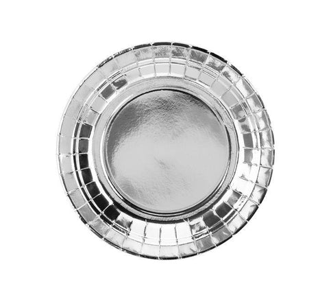 7in Silver Foil Paper Plates (Pack of 6)