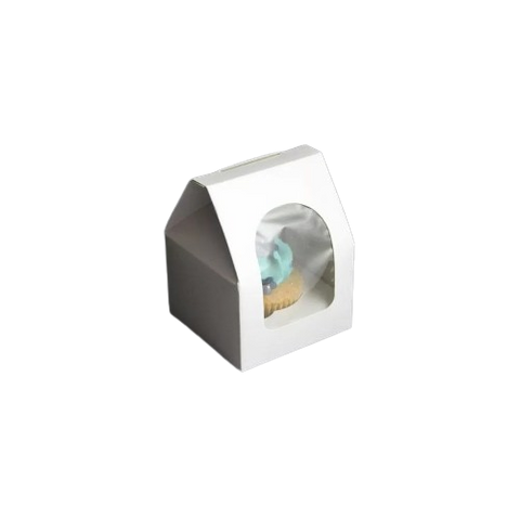 Standard Window White Cupcake Box Holds 1 - (Pack of 25)