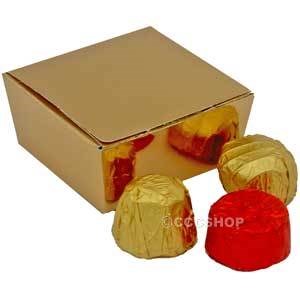 Chocolates Gold Ballotin Box HOLDS 4